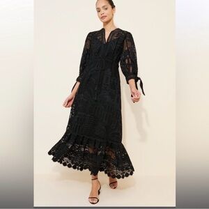 Farm Rio Morada Boa Guipure Maxi L NWT